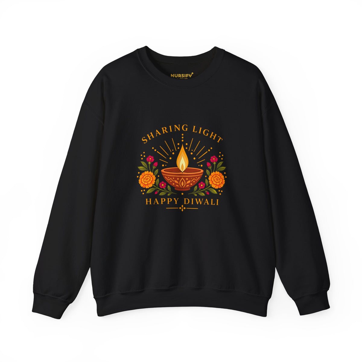 Sharing Light Happy Diwali Crewneck Sweatshirt | Nursify