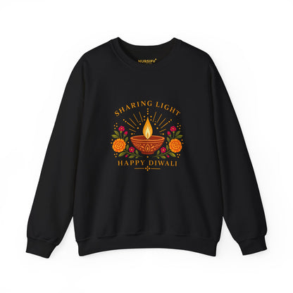Sharing Light Happy Diwali Crewneck Sweatshirt | Nursify