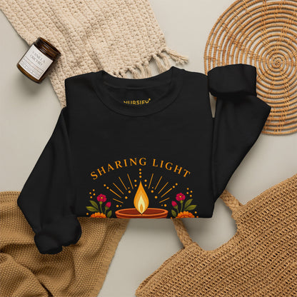 Sharing Light Happy Diwali Crewneck Sweatshirt | Nursify