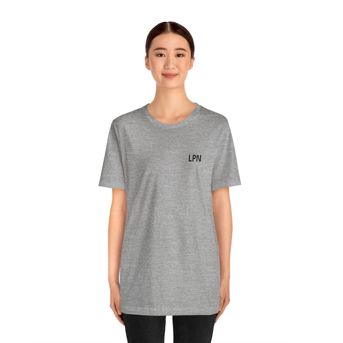 Nursify LPN short sleeve shirt from the professional pride collection, product gallery view.