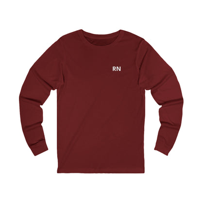 Nursify RN long sleeve shirt from the professional pride collection, product gallery view.