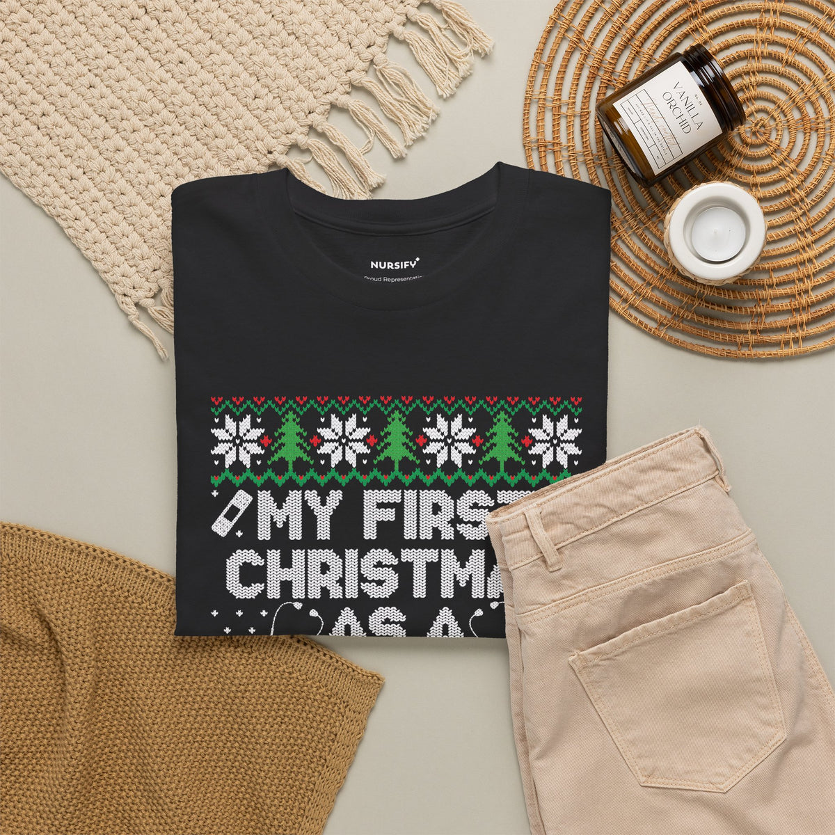 My First Christmas as a Nurse T-Shirt, Christmas Trees