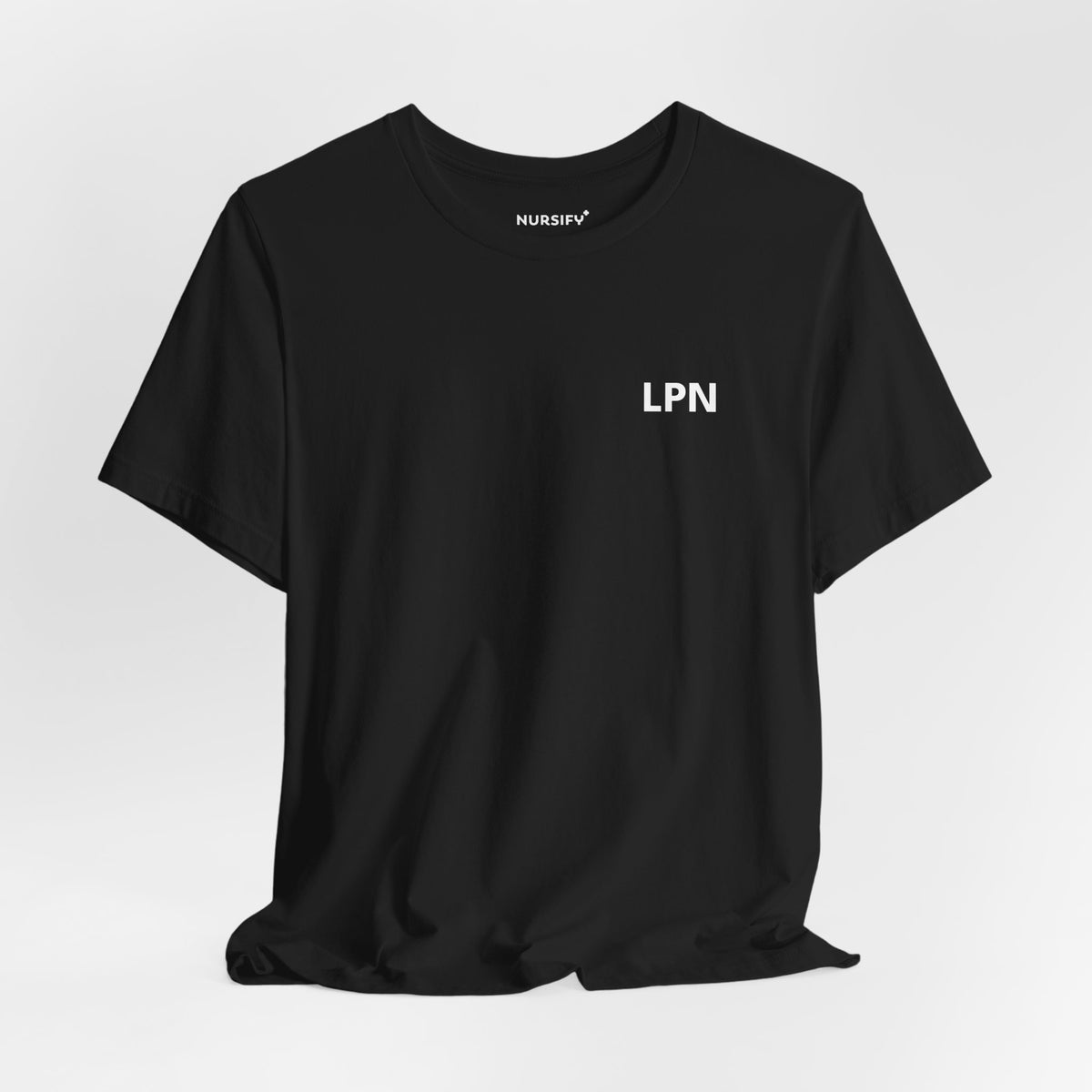 Nursify LPN short sleeve shirt from the professional pride collection, product gallery view.