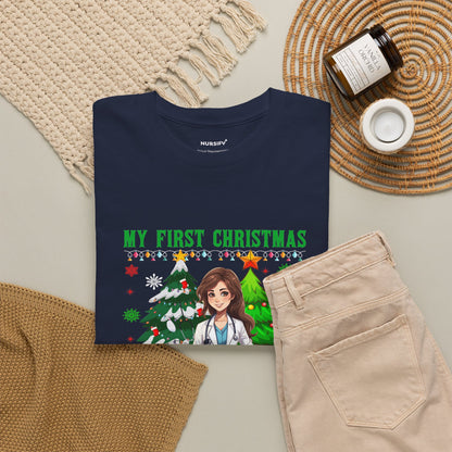My First Christmas as a Pharmacist T-Shirt, Portrait
