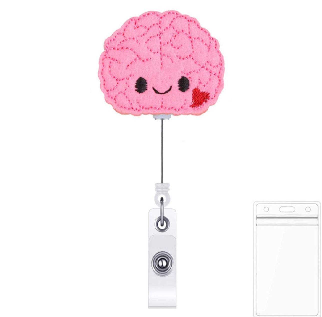 Cute Medical Badge Reels – Embroidered Nurse Badge Holder Collection | Heart, Brain, Lungs, Syringe, Uterus & More