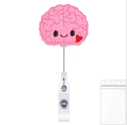 Cute Medical Badge Reels – Embroidered Nurse Badge Holder Collection | Heart, Brain, Lungs, Syringe, Uterus & More