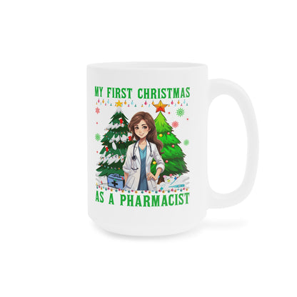 My First Christmas as a Pharmacist Mug, Portrait