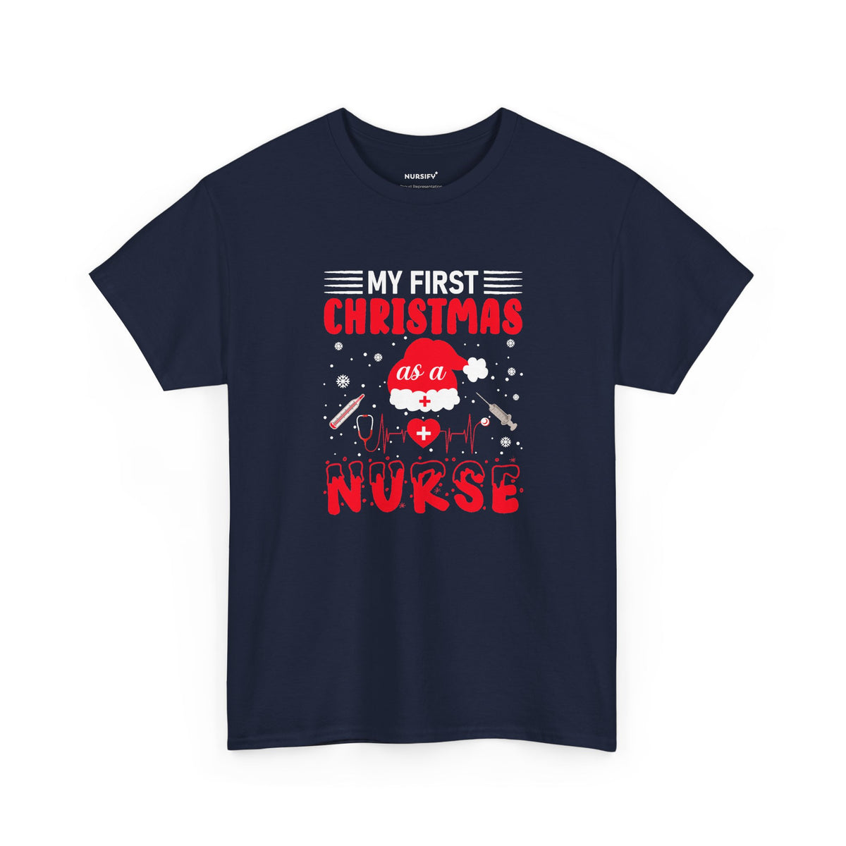My First Christmas as a Nurse T-Shirt, Stethoscope