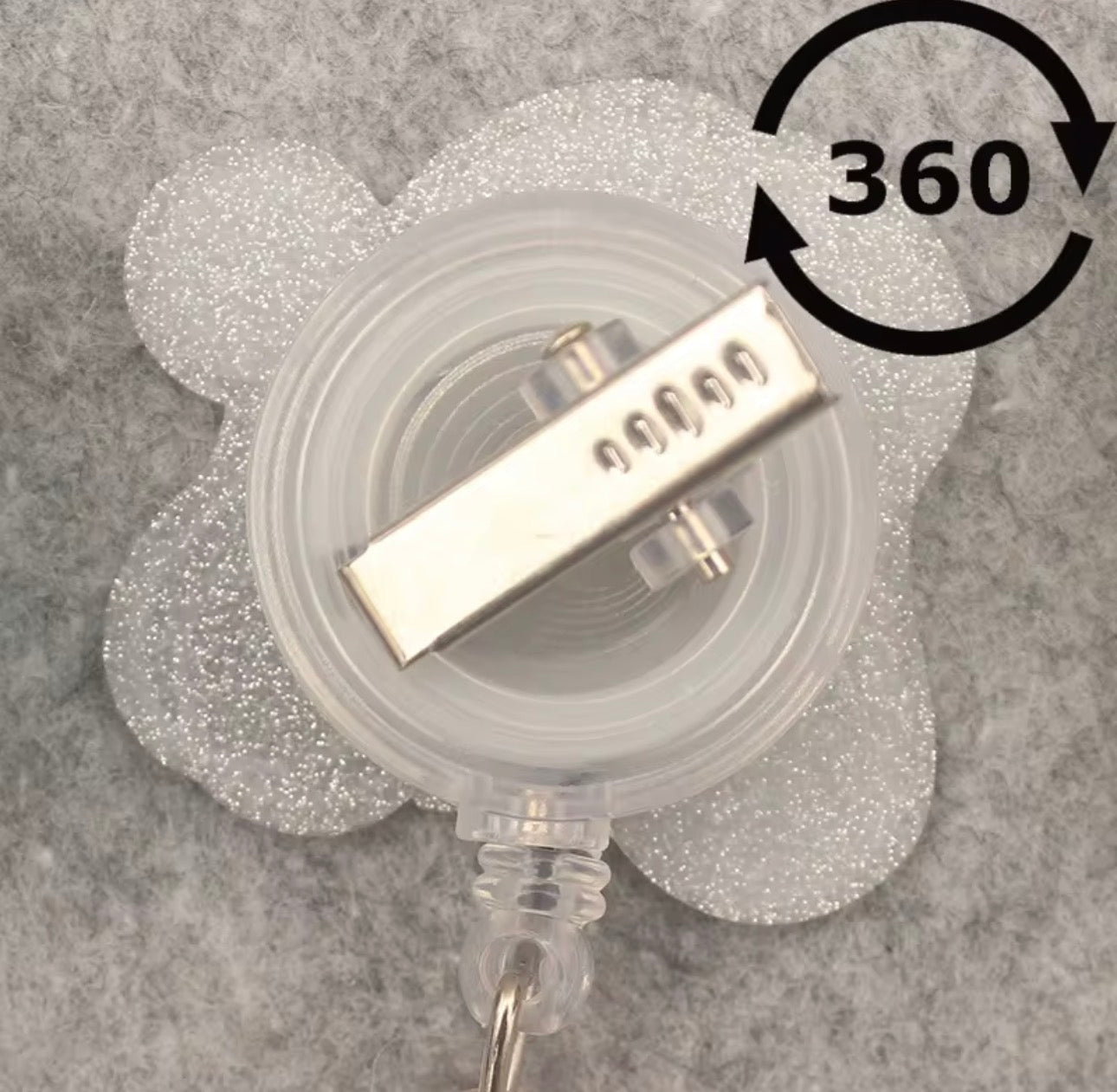 Clip-On Nurse Badge Reel Watch – 360° Rotating Retractable ID Holder with Easy-Read Dial | Nurse Gift