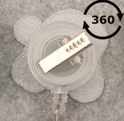 Clip-On Nurse Badge Reel Watch – 360° Rotating Retractable ID Holder with Easy-Read Dial | Nurse Gift