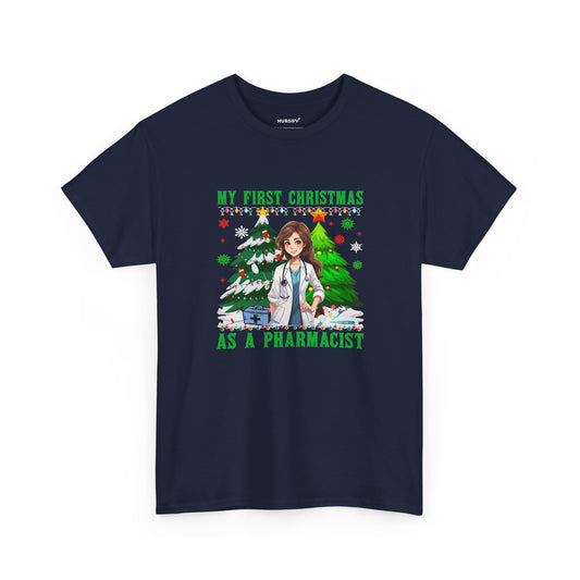 My First Christmas as a Pharmacist T-Shirt, Portrait