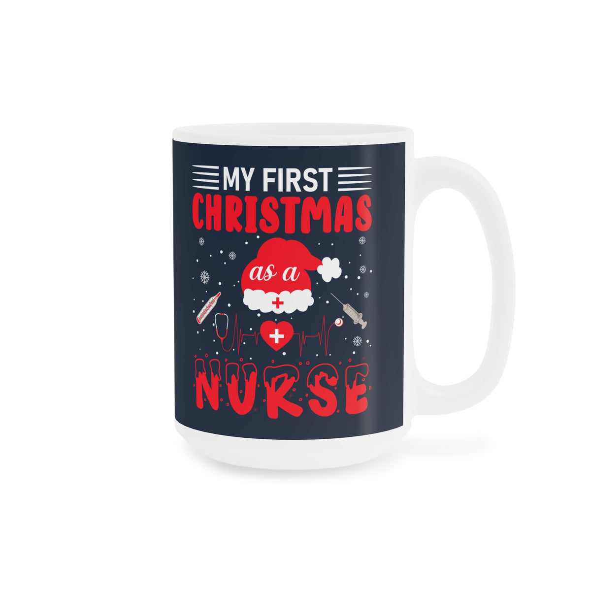 My First Christmas as a Nurse Mug, Stethoscope