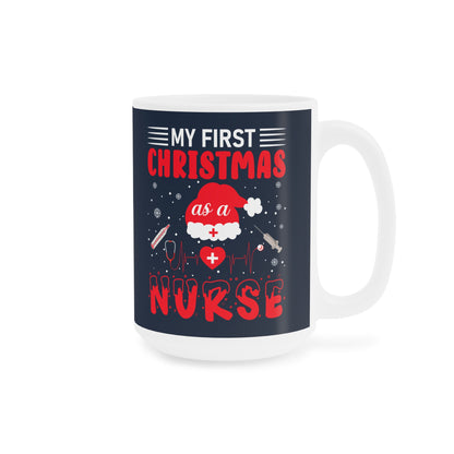 My First Christmas as a Nurse Mug, Stethoscope