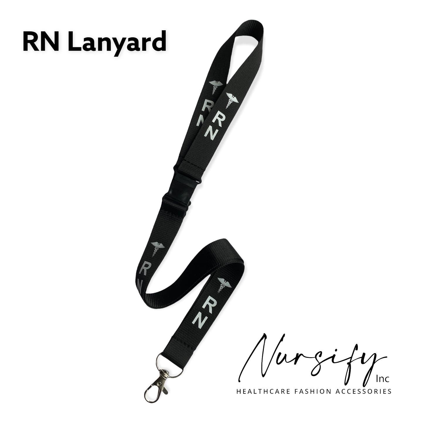 RN LANYARD, Badge holder/key holder with 2 breakaways, Nurse Gift