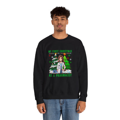 My First Christmas as a Pharmacist Sweatshirt, Portrait