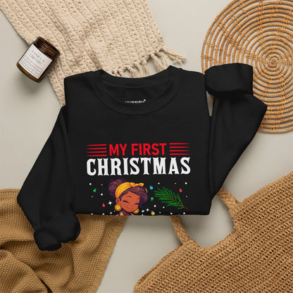 My First Christmas as a Nurse Practitioner Sweatshirt, Portrait