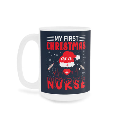 My First Christmas as a Nurse Mug, Stethoscope