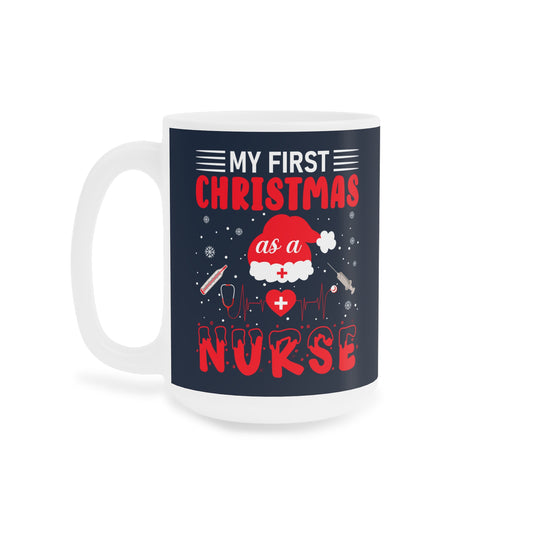 My First Christmas as a Nurse Mug, Stethoscope