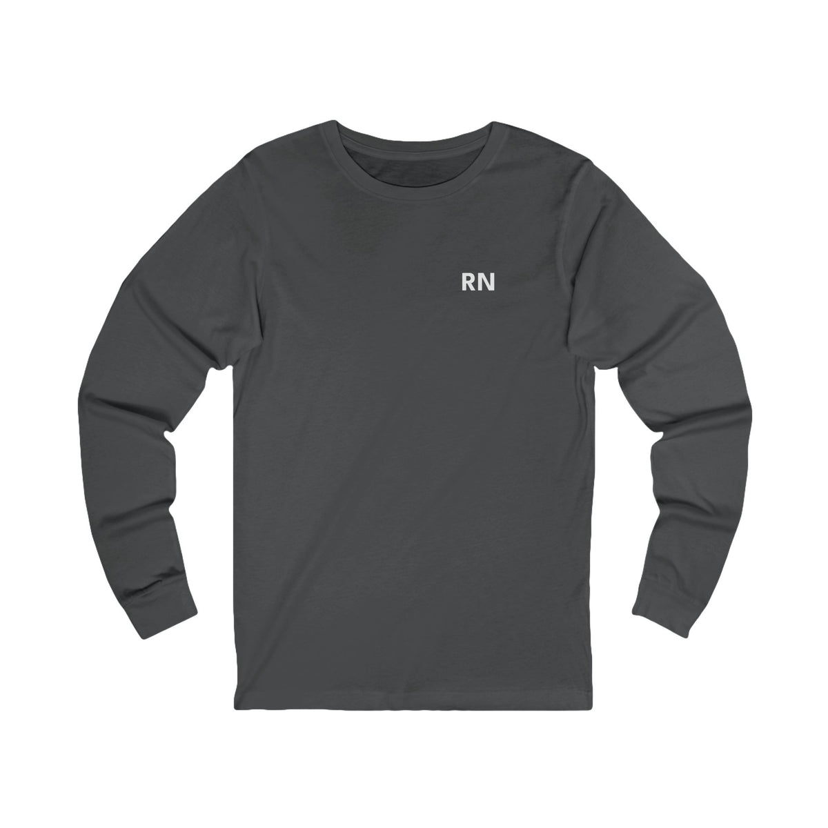 Nursify RN long sleeve shirt from the professional pride collection, product gallery view.