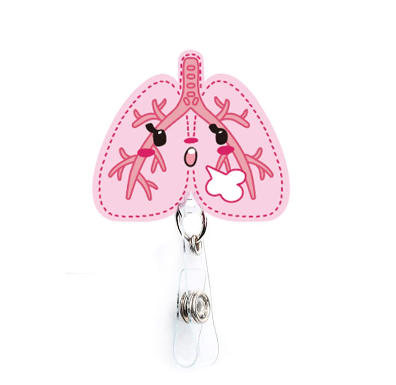 Cute Medical Badge Reels – Embroidered Nurse Badge Holder Collection | Heart, Brain, Lungs, Syringe, Uterus & More