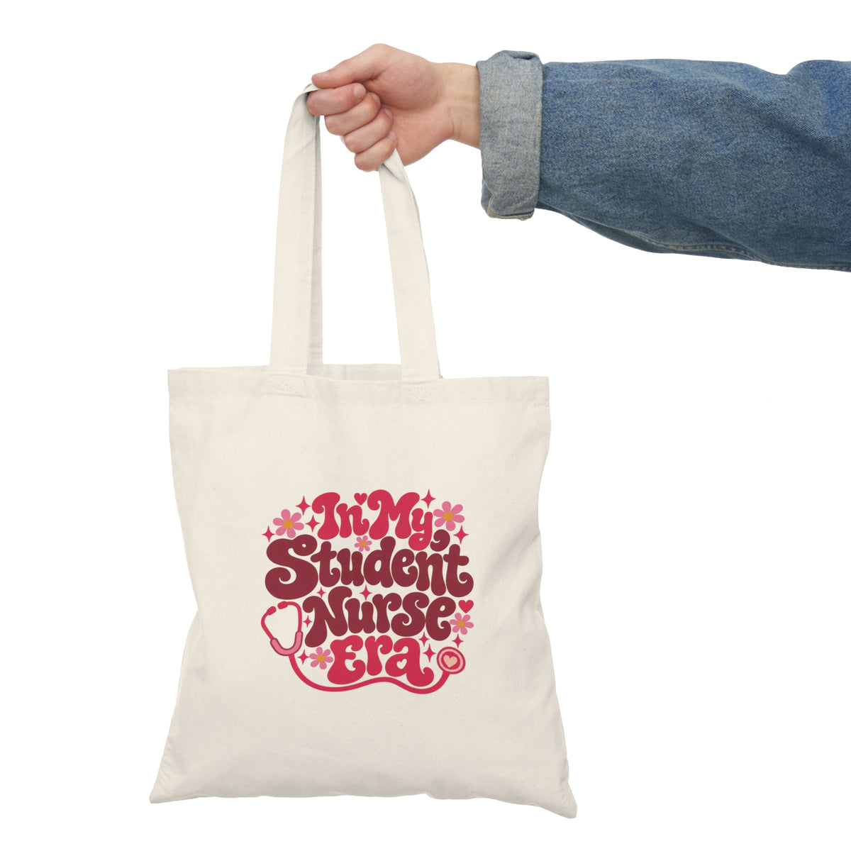 In My Student Nurse Era Tote Bag | Pink Floral