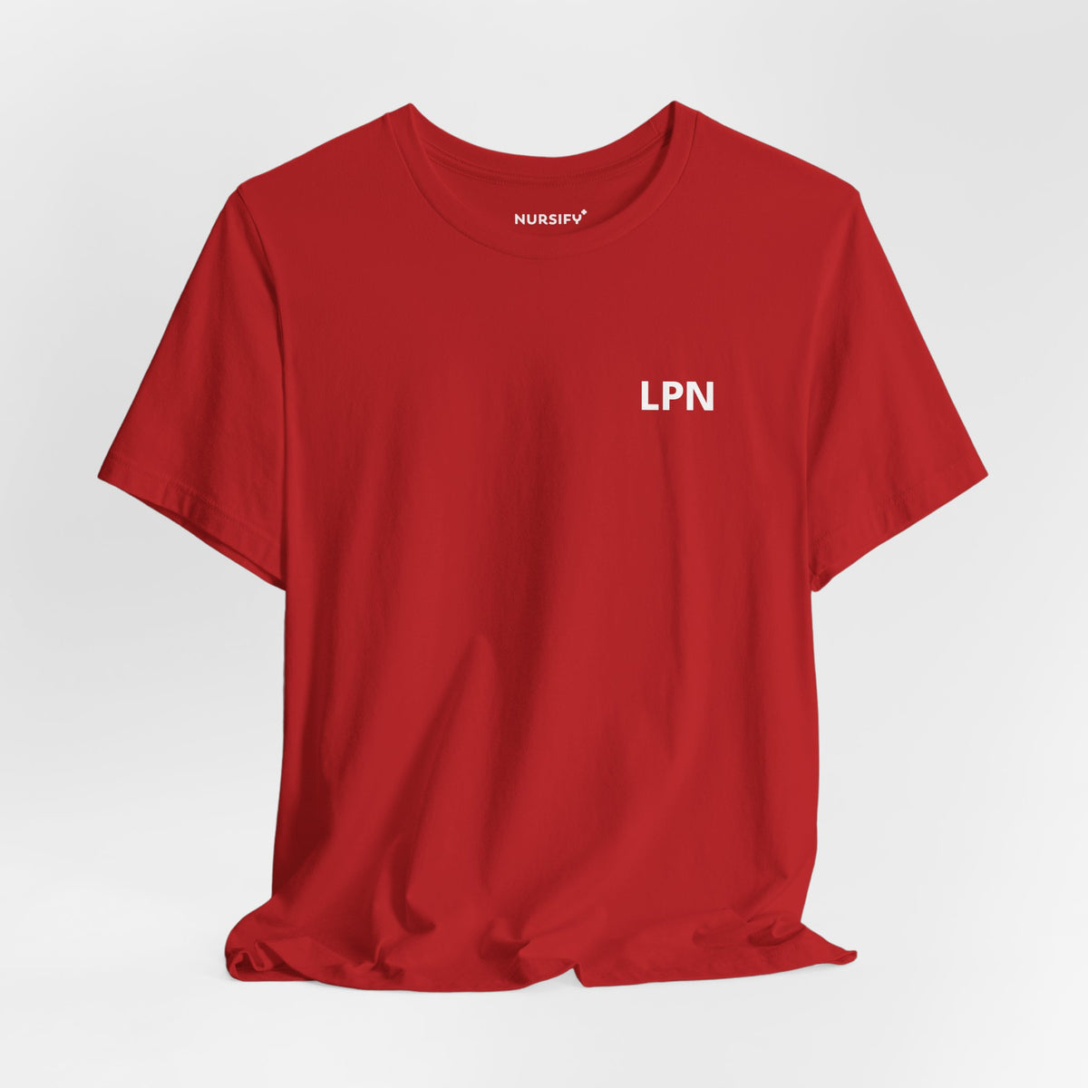 Nursify LPN short sleeve shirt from the professional pride collection, product gallery view.