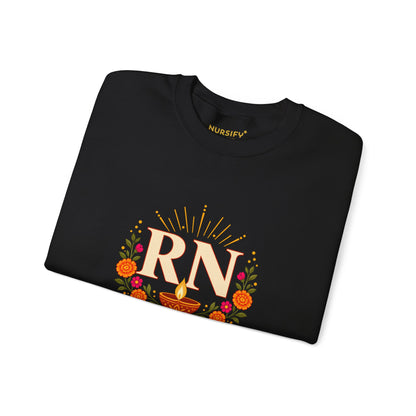 Sharing Light RN Diwali Crewneck Sweatshirt | Nursify