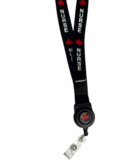 Canadian Nurse Lanyard with Badge Reel