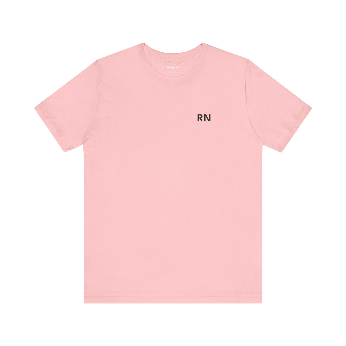 Front view of the RN nurse T-shirt in an available colour, showing small RN lettering high on the left chest.