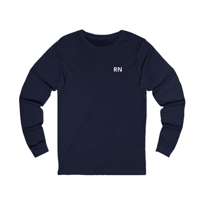 Nursify RN long sleeve shirt from the professional pride collection, product gallery view.