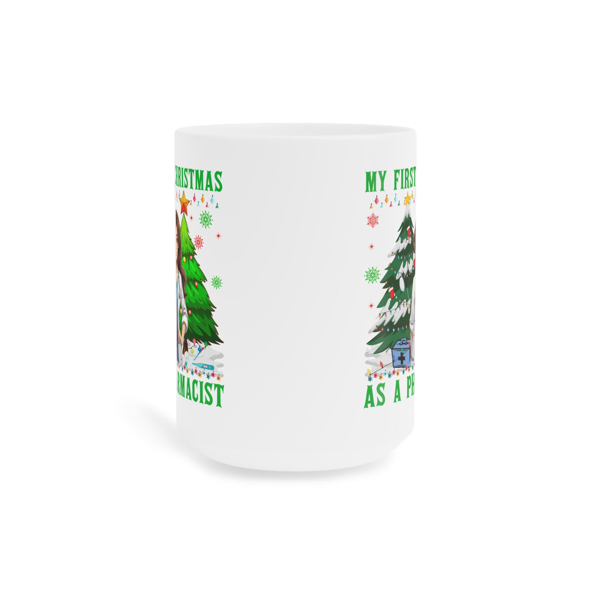 My First Christmas as a Pharmacist Mug, Portrait