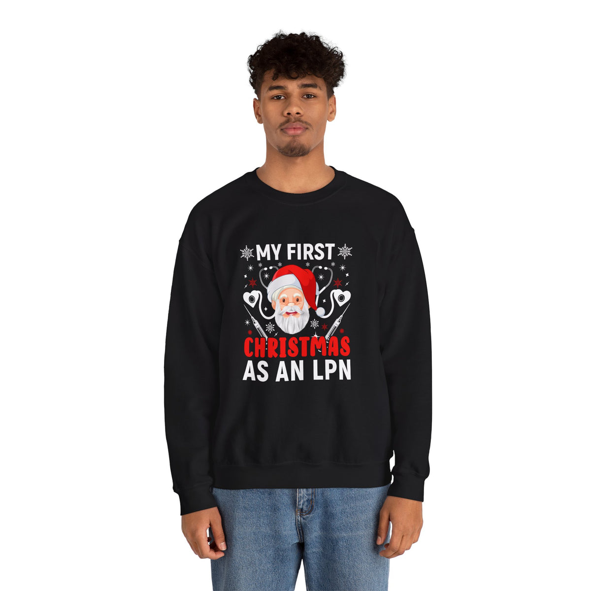 My First Christmas as an LPN Santa Sweatshirt