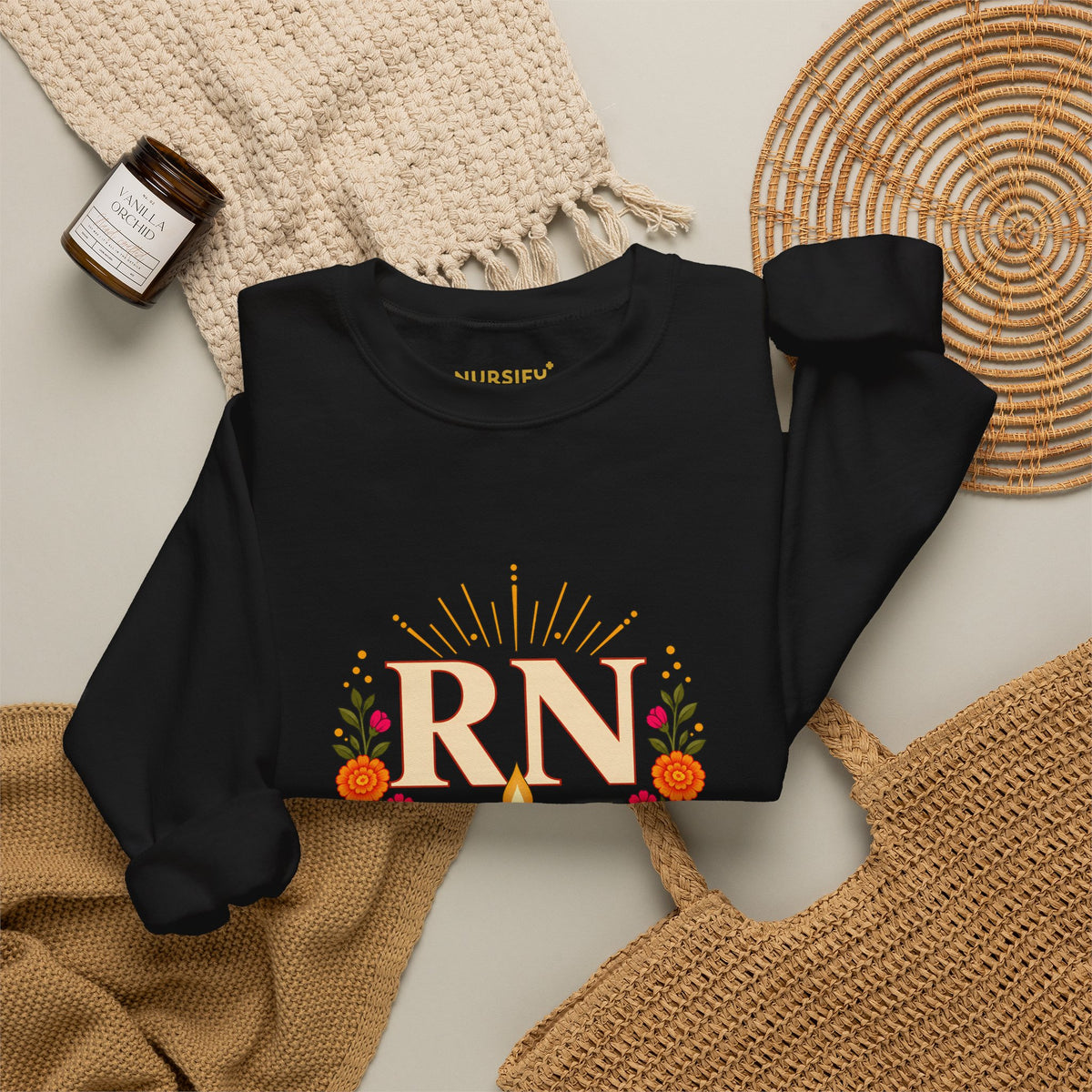 Sharing Light RN Diwali Crewneck Sweatshirt | Nursify