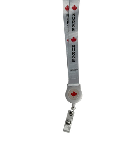 Canadian Nurse Lanyard with Badge Reel