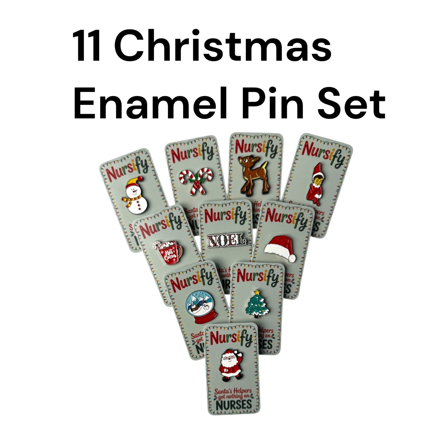 Santa's Helpers got nothing on Nurses Christmas Enamel Pins