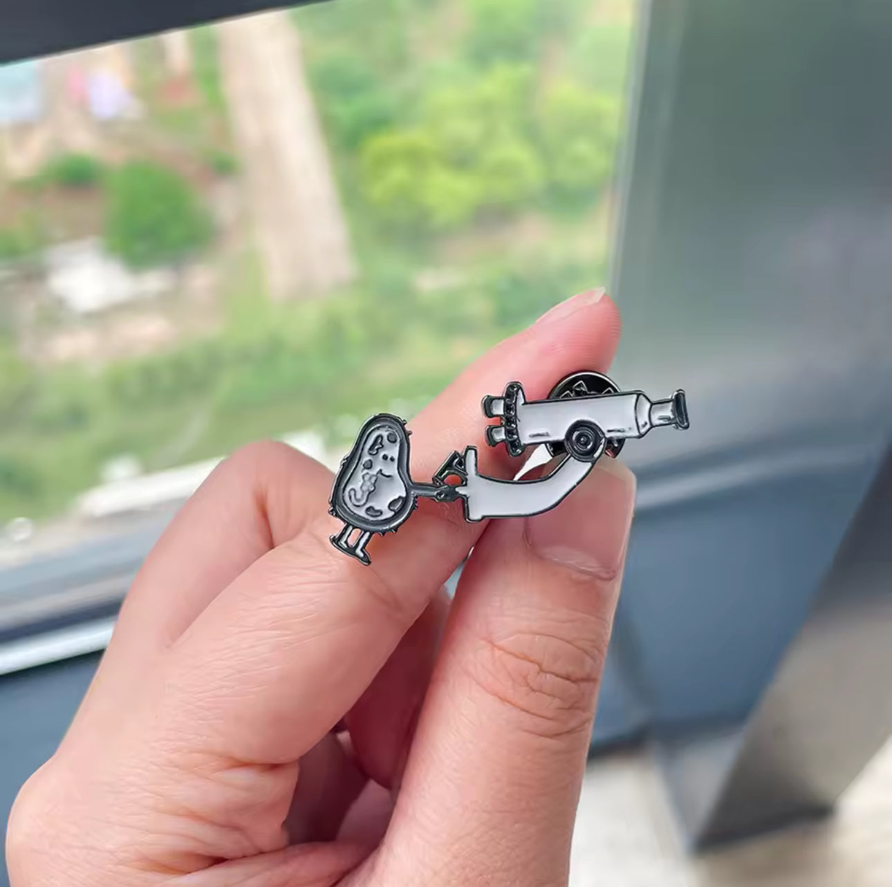 Science Enamel Pins – Test Tube, Germ Cell & Microscope, Lab Flask, and LOVE Design Pins for STEM Lovers, Lab Techs & Healthcare Pros