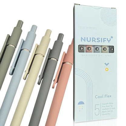 NurseFlex Gel Pens – Black Ink (5-Pack)