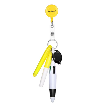 Nursify Nurse Utility Badge Reel Set | Pen, Light & Essentials for Every Shift