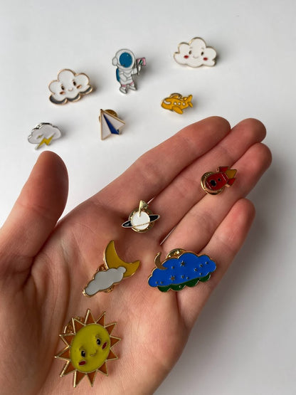 Space & Sky Enamel Pins