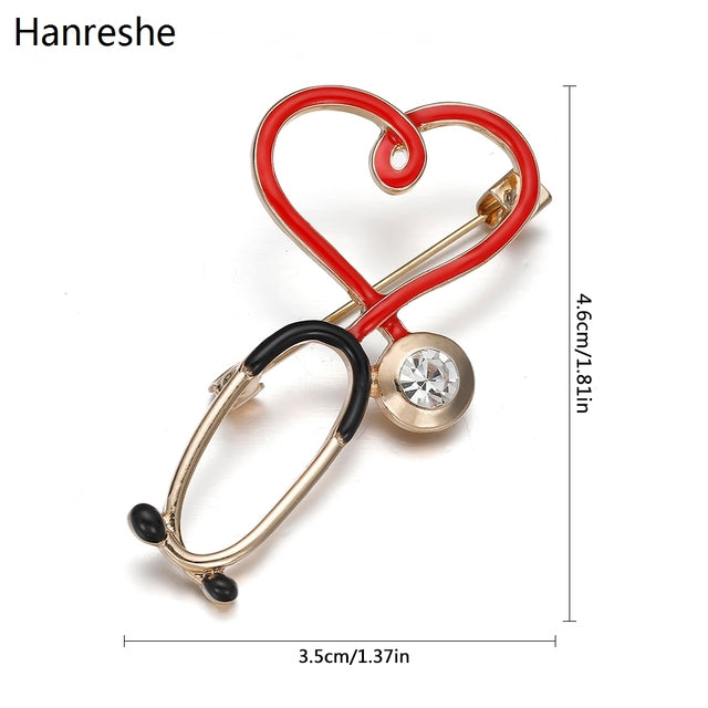 STETHOSCOPE HEART PIN, Enamel Pin, Healthcare Pin, Healthcare Accessory, Healthcare Gift