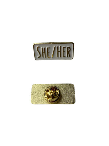 SHE/HER PRONOUN ENAMEL PIN, Pronoun Pin, Gender Identity Pin,
