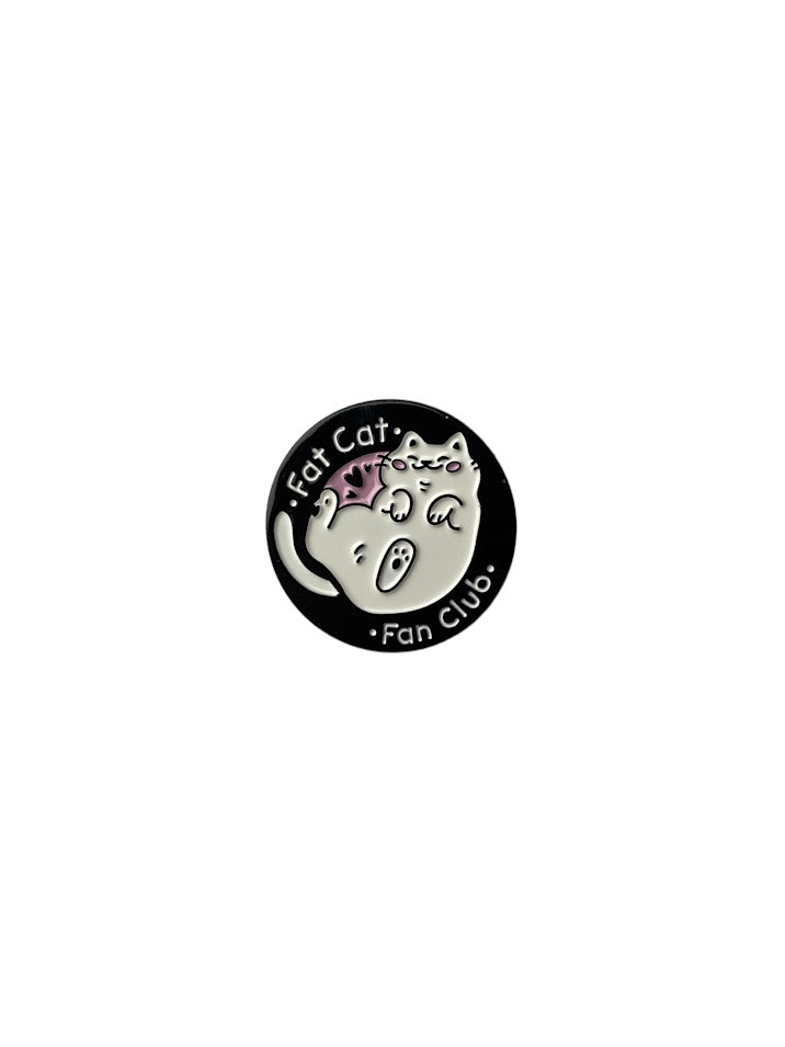 CAT ENAMEL PIN, CATSA Pin, Fat Cat, Pin, Cat Moon Cycle Pin, Cat Lover Gift