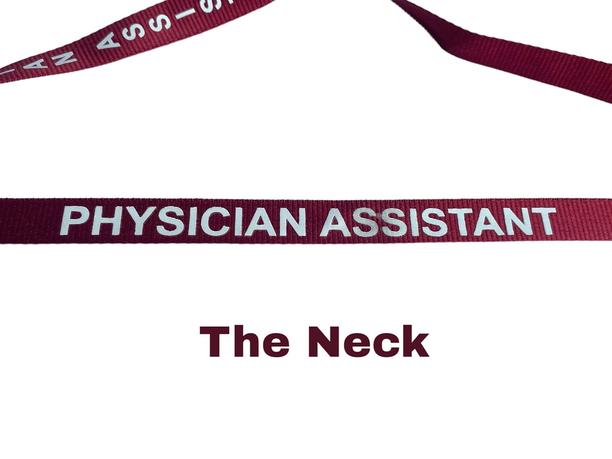 Premium Physician Assistant Lanyard with 2 Breakaways | 6-Month Warranty | Burgundy Polyester