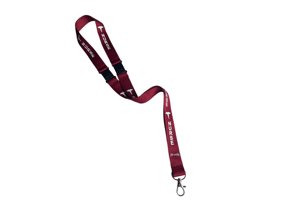 NURSE LANYARD SET, Black, Burgundy, Pink, Grey, badge holder, key holder with 2 breakaway , Safety Lanyard, Nurse Gift Set