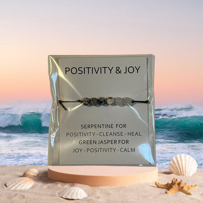 POSITIVITY BRACELET, Positivity&Joy Bracelet, Stone Bracelet