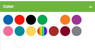 Colour selection chart for oversized RN Badge Buddy options