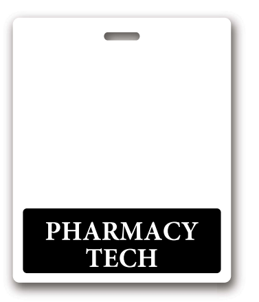 BLACK PHARMACY TECH BADGE BUDDY, Pharmacy Tech Badge Buddy, Healthcare Id, Healthcare Gift, Horizontal Badge Buddy, Healthcare Bae