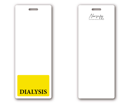 Yellow Oversized Vertical DIALYSIS Badge Buddy