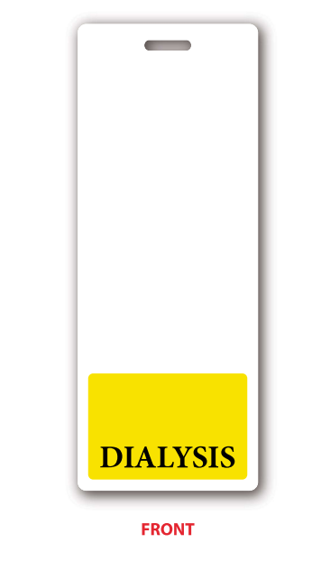 Yellow Oversized Vertical DIALYSIS Badge Buddy
