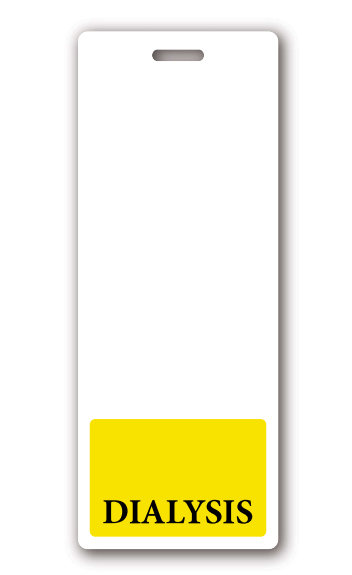 Yellow Oversized Vertical DIALYSIS Badge Buddy